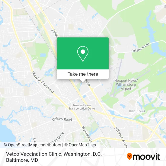 Vetco Vaccination Clinic map