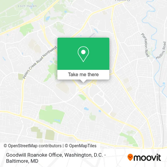 Goodwill Roanoke Office map