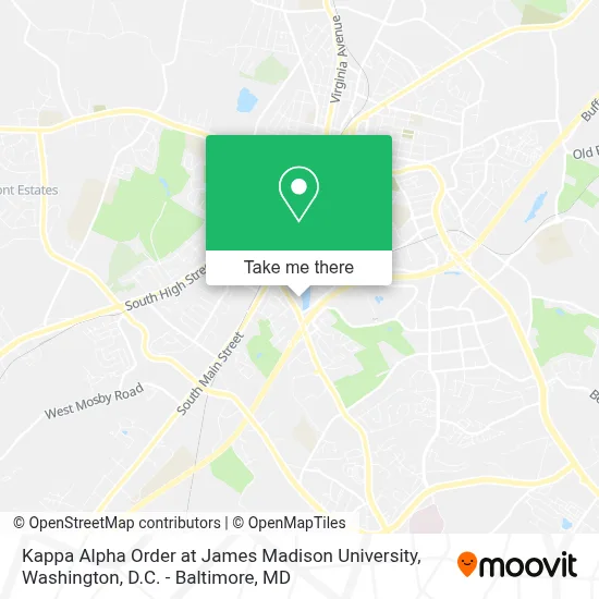 Kappa Alpha Order at James Madison University map