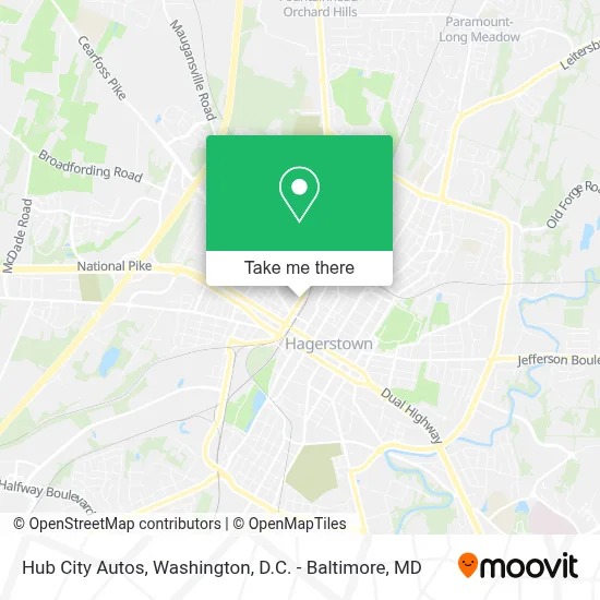 Hub City Autos map