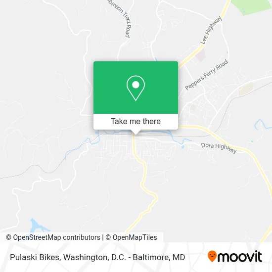 Pulaski Bikes map