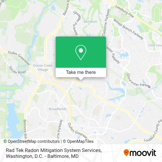 Rad Tek Radon Mitigation System Services map