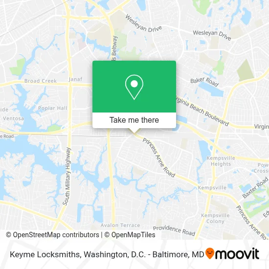 Keyme Locksmiths map