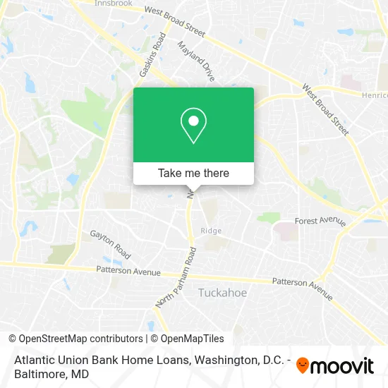 Atlantic Union Bank Home Loans map