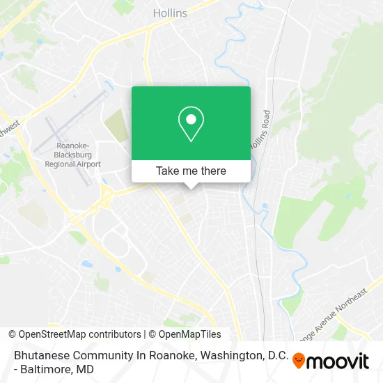 Bhutanese Community In Roanoke map