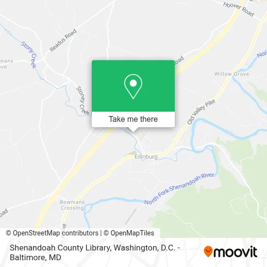 Shenandoah County Library map
