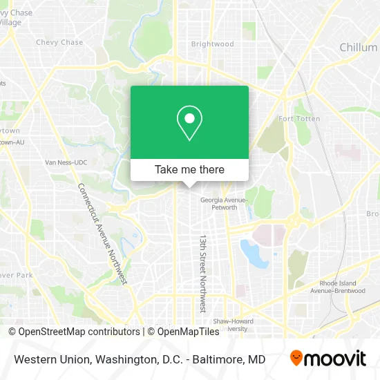 Western Union map