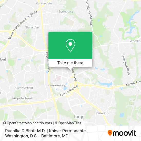 Ruchika D Bhatt M.D. | Kaiser Permanente map