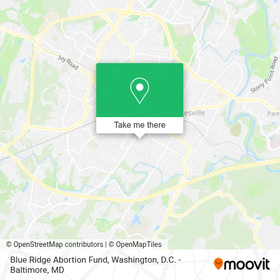 Blue Ridge Abortion Fund map