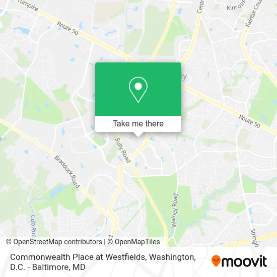 Commonwealth Place at Westfields map