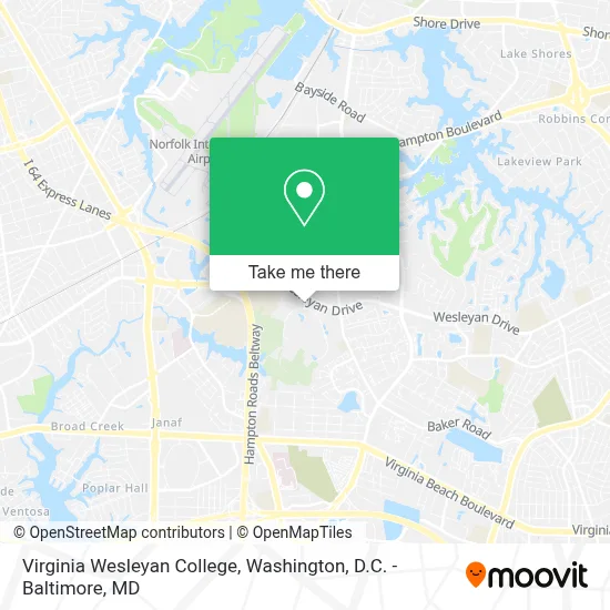 Virginia Wesleyan College map