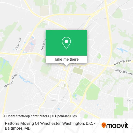 Patton's Moving Of Winchester map