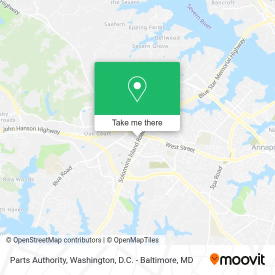 Parts Authority map