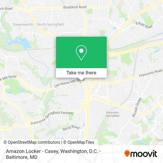 Amazon Locker - Casey map