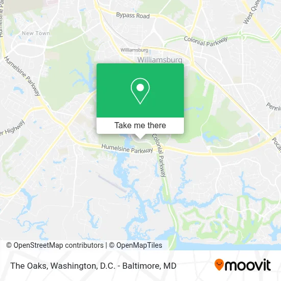 The Oaks map