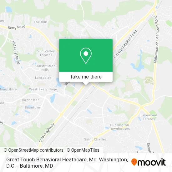 Great Touch Behavioral Heathcare, Md map