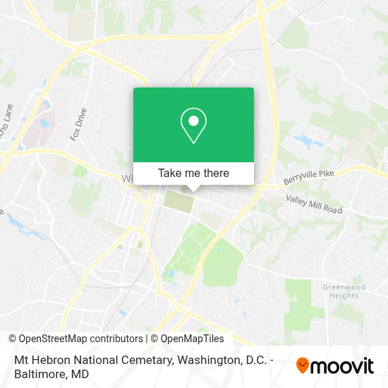 Mt Hebron National Cemetary map