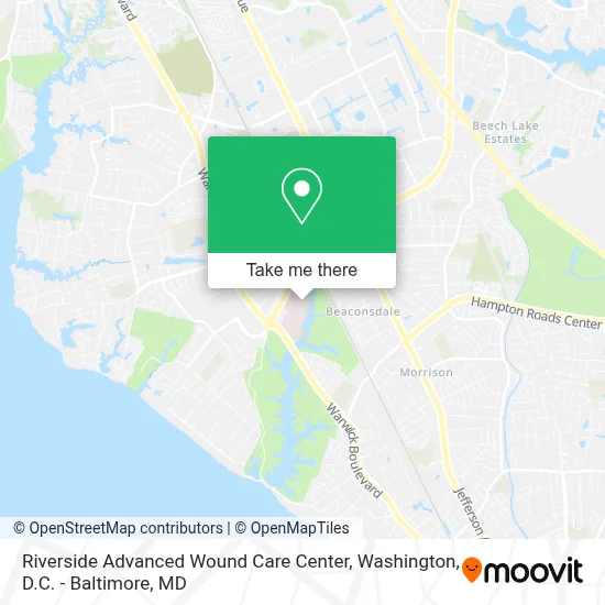Riverside Advanced Wound Care Center map