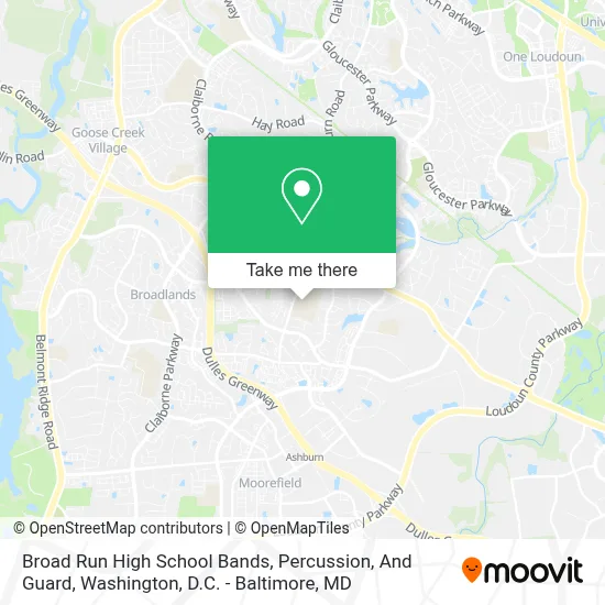 Broad Run High School Bands, Percussion, And Guard map