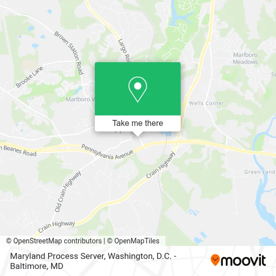 Maryland Process Server map
