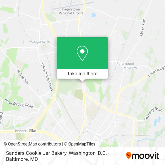 Sanders Cookie Jar Bakery map