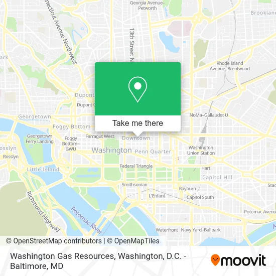 Washington Gas Resources map