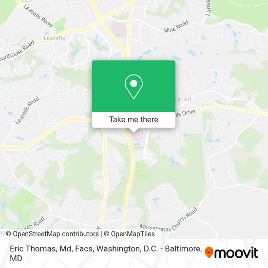 Eric Thomas, Md, Facs map
