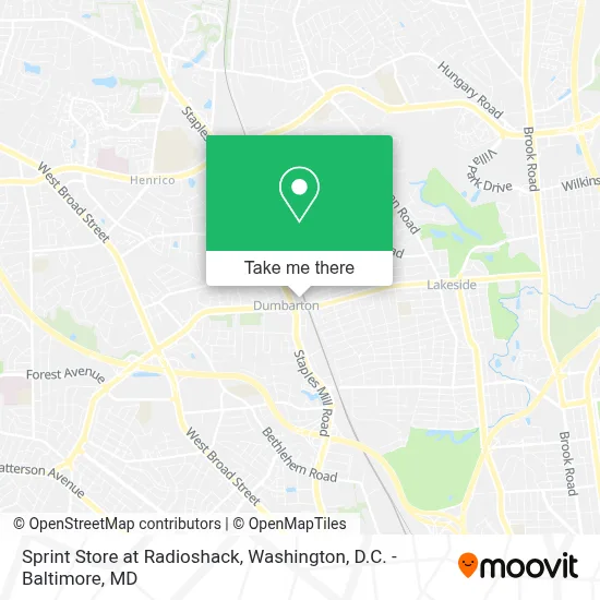 Sprint Store at Radioshack map