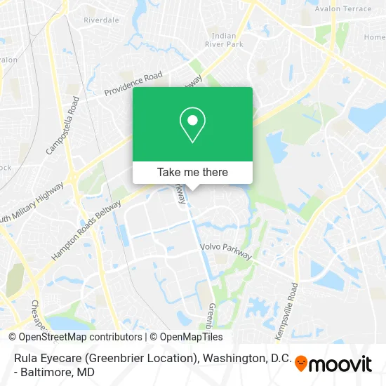 Rula Eyecare (Greenbrier Location) map