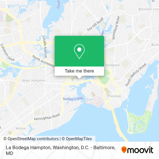 La Bodega Hampton map