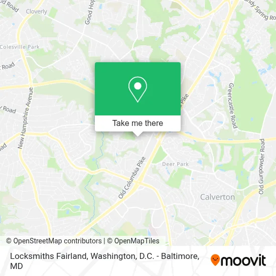 Locksmiths Fairland map