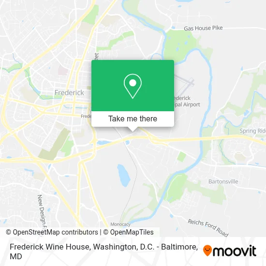 Frederick Wine House map