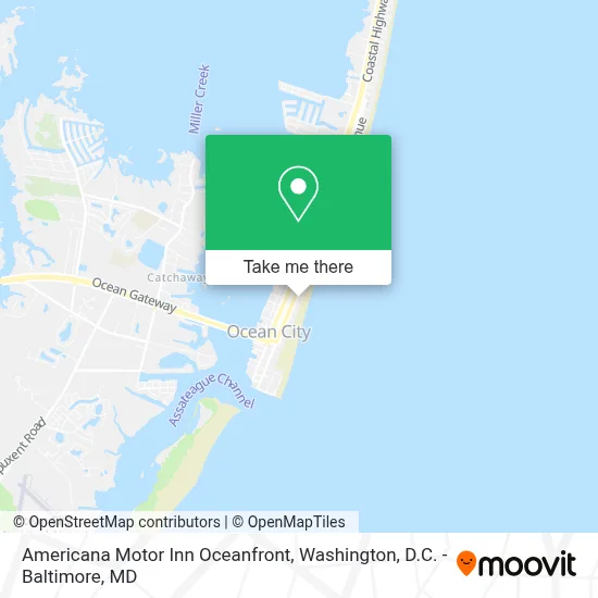 Americana Motor Inn Oceanfront map