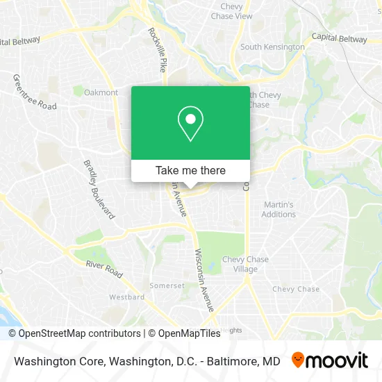 Washington Core map