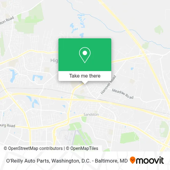 O'Reilly Auto Parts map
