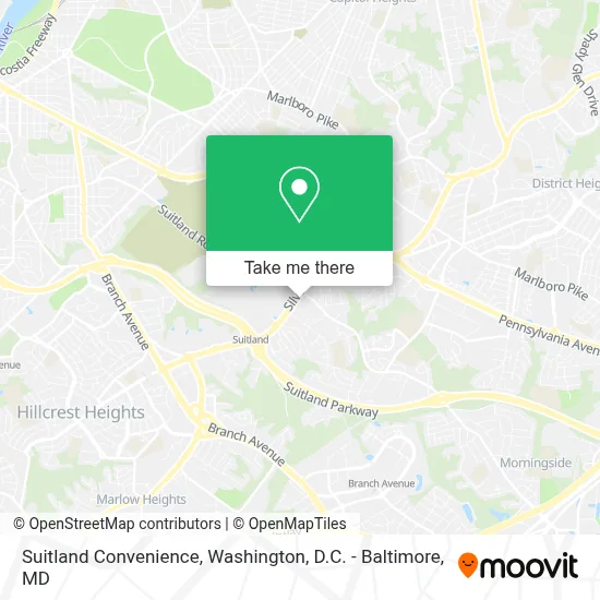 Suitland Convenience map