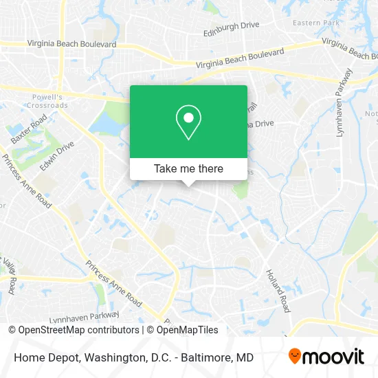 Home Depot map