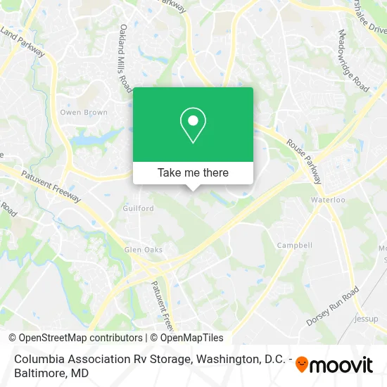 Columbia Association Rv Storage map