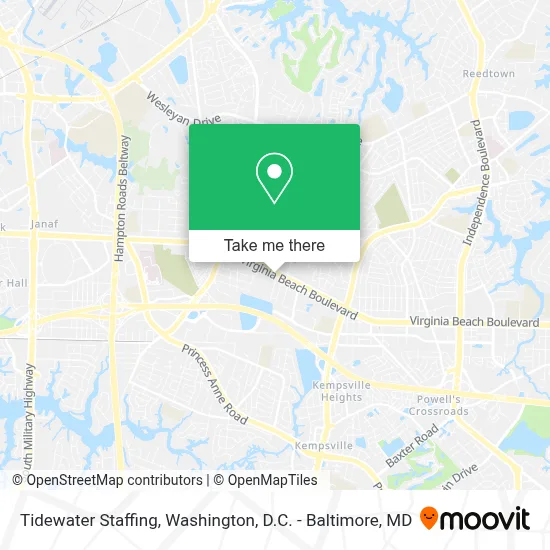 Tidewater Staffing map