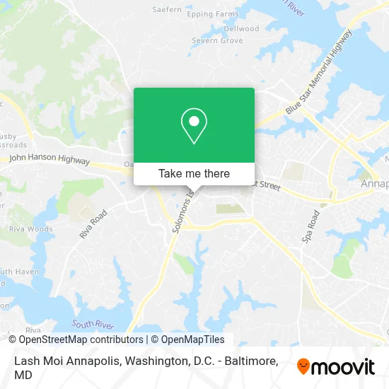 Lash Moi Annapolis map