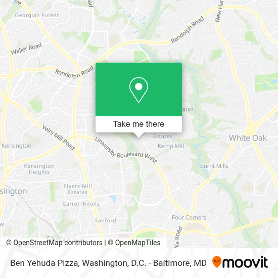 Ben Yehuda Pizza map