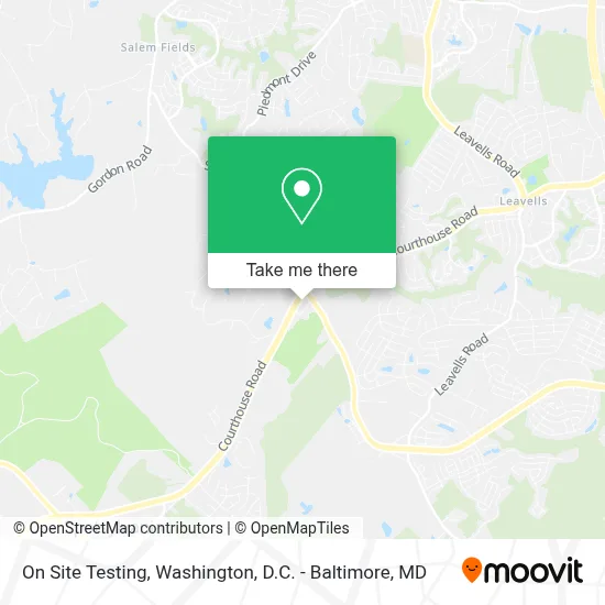 On Site Testing map