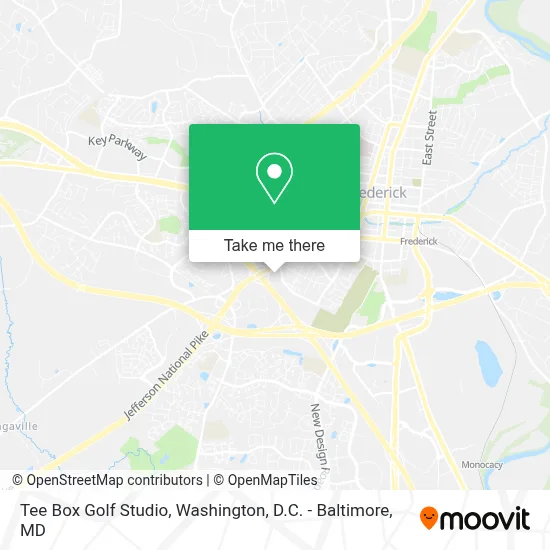 Tee Box Golf Studio map