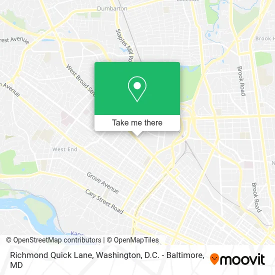 Richmond Quick Lane map
