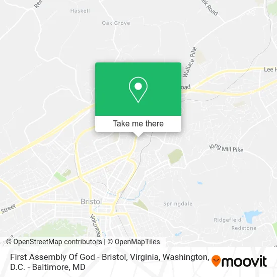 First Assembly Of God - Bristol, Virginia map