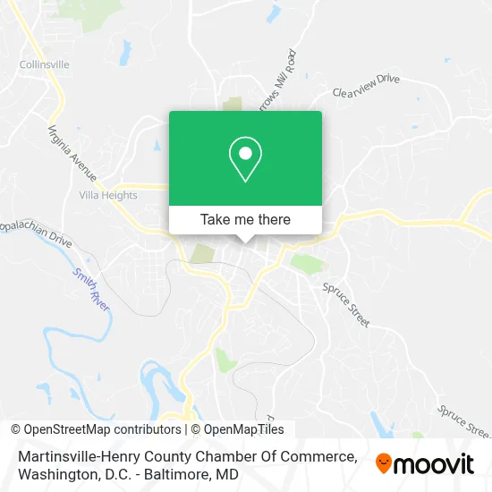 Martinsville-Henry County Chamber Of Commerce map