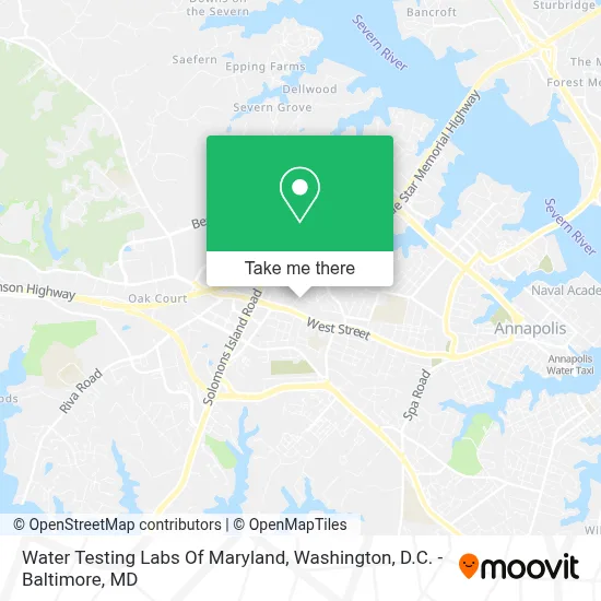 Water Testing Labs Of Maryland map