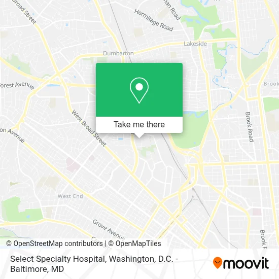 Select Specialty Hospital map