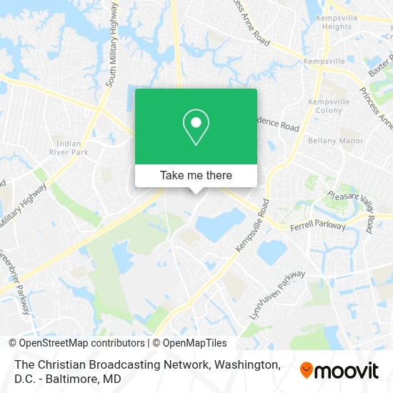 The Christian Broadcasting Network map