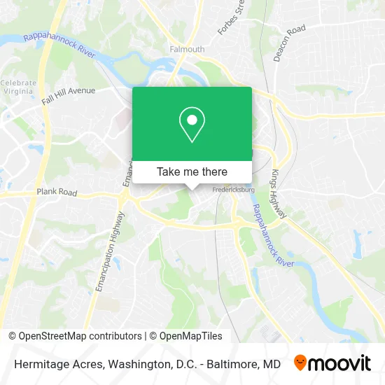 Hermitage Acres map